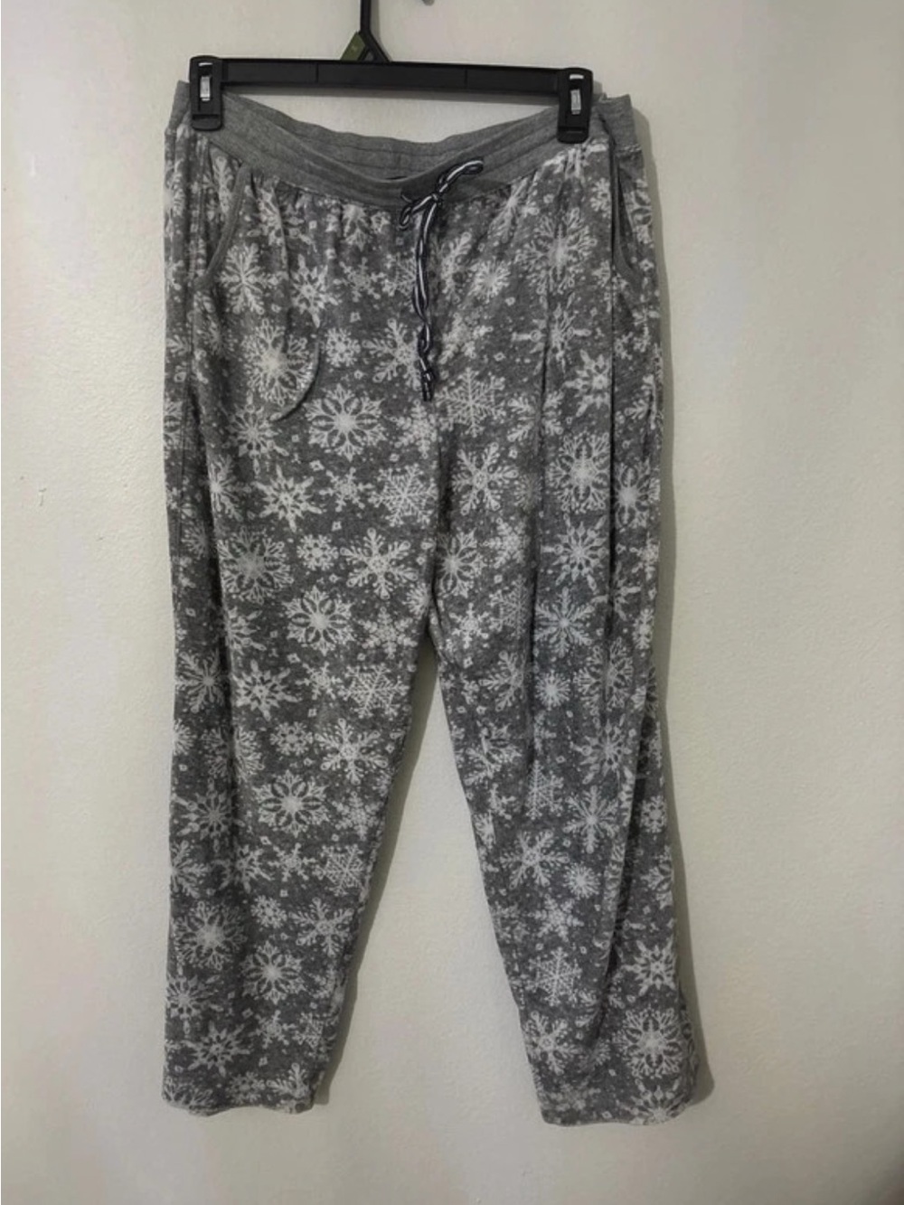 Nautica Gray Snowflake Fleece Cozy Joggers